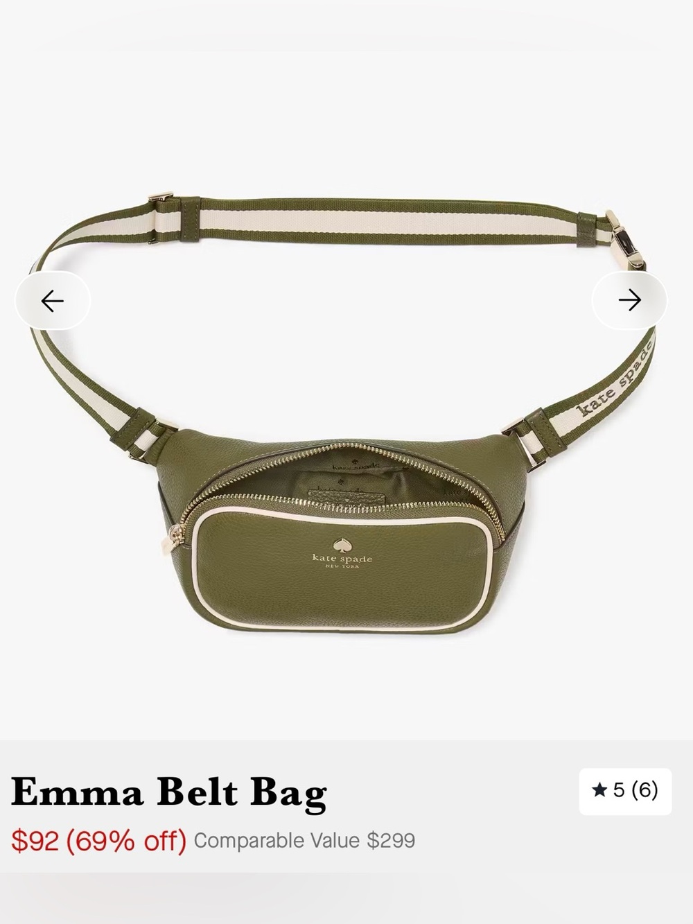 NWT Green Kate Spade Leather Crossbody
